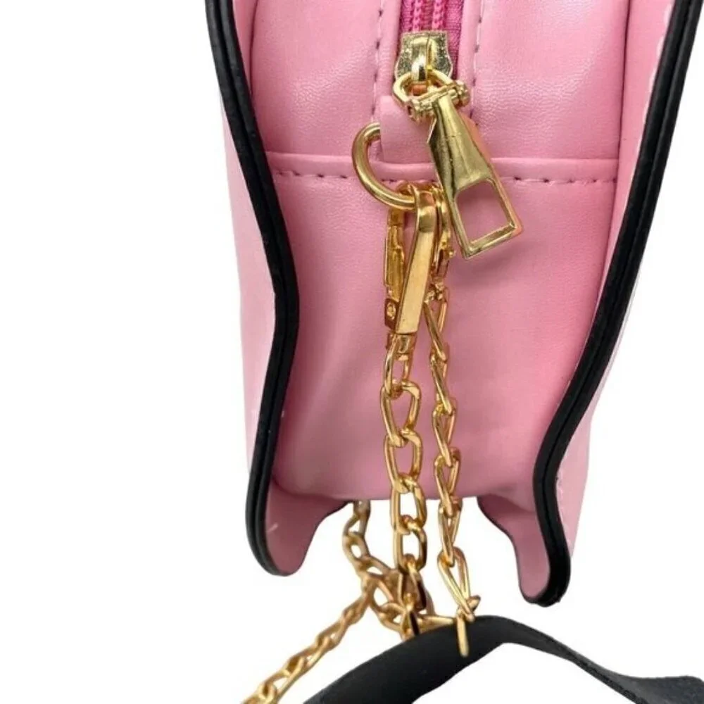Pink Pumpkin Jack-O-Lantern Crossbody Bag Purse